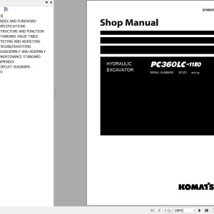 Komatsu PC360LC-11E0 Shop Manual SEN06956-00