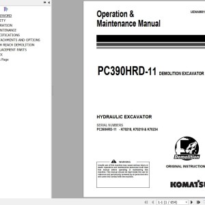 Komatsu PC390HRD-11 Operation & Maintenance Manual UENAM01990