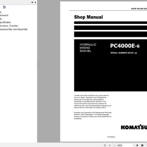 Komatsu PC4000E-6 Shop Manual SHOP 08165E-GB-3