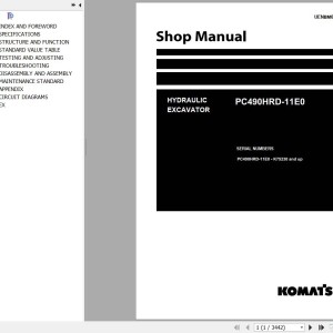 Komatsu PC490HRD-11E0 Shop Manual UENBM00740