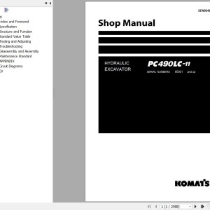 Komatsu PC490LC-11 Shop Manual SEN06494-16
