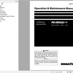 Komatsu PC490LCI-11 Operation & Maintenance Manual PEN01786-00
