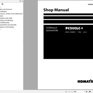 Komatsu PC500LC-8 Shop Manual SEN06648-03