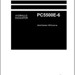 Komatsu PC5500E-6 Shop Manual SHOP 15016-upE-GB-1