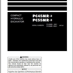 Komatsu PC55MR-3 PC55MR-3 Operation & Maintenance Manual TEN00666-09