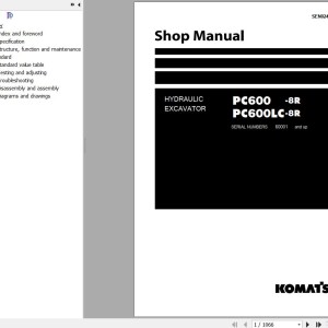 Komatsu PC600-8R PC600LC-8R Shop Manual SEN02402-19