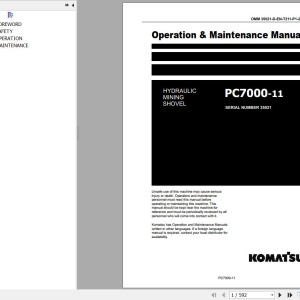 Komatsu PC7000-11 Operation & Maintenance Manual OMM 35021-D-EN-T211-P1-2.0