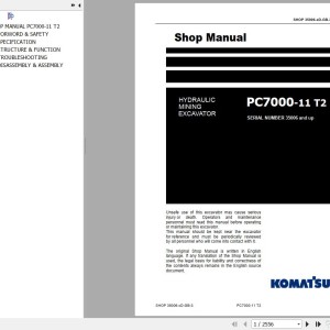 Komatsu PC7000-11 T2 Shop Manual SHOP 15016-upE-GB-1