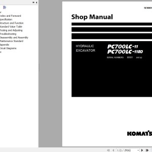 Komatsu PC700LC-11 PC700LC-11E0 Shop Manual SEN06957-02