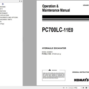 Komatsu PC700LC-11E0 Operation & Maintenance Manual UENAM01654