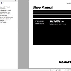 Komatsu PC78US-10 Shop Manual SEN06518-09