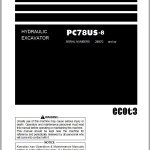 Komatsu PC78US-8 Operation & Maintenance Manual PEN01039-06