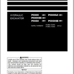 Komatsu PC800-8R1 to PC850SE-8R1 Operation & Maintenance Manual PEN01814-00