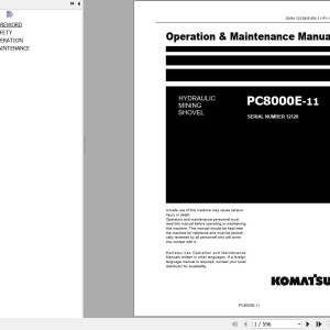 Komatsu PC8000-11E Operation & Maintenance Manual OMM 12128-E-EN-11-P1-1.0