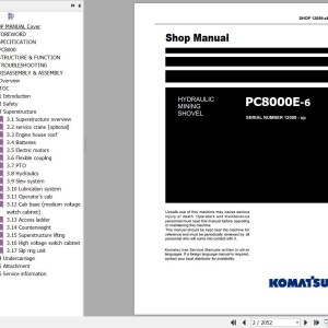 Komatsu PC8000E-6 Shop Manual SHOP 12089-xE-GB-2