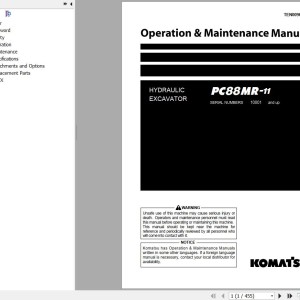 Komatsu PC88MR-11 Operation & Maintenance Manual TEN00969-07