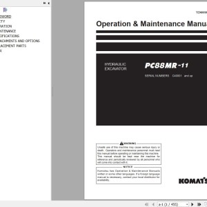 Komatsu PC88MR-11 Operation & Maintenance Manual TEN00969-C4