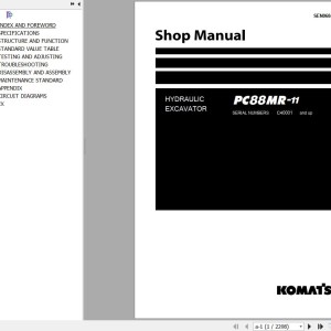 Komatsu PC88MR-11 Shop Manual SEN06843-C5
