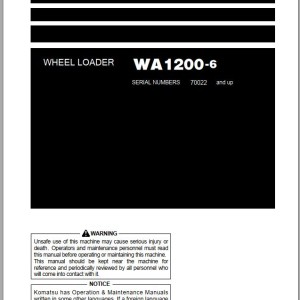 Komatsu WA1200-6 Operation & Maintenance Manual PEN01915-00