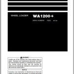 Komatsu WA1200-6 Operation & Maintenance Manual TEN00859-08