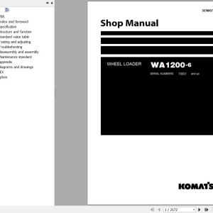 Komatsu WA1200-6 Shop Manual SEN06774-10