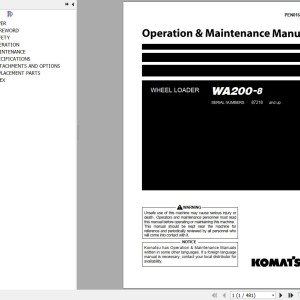 Komatsu WA200-8 Operation & Maintenance Manual PEN01620-03