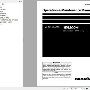 Komatsu WA200-8 Operation & Maintenance Manual PEN01759-02
