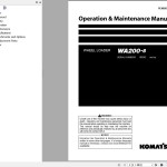 Komatsu WA200-8 Operation & Maintenance Manual PEN02039-00