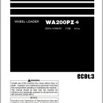 Komatsu WA200PZ-6 Operation & Maintenance Manual TEN00406-09