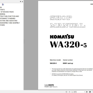 Komatsu WA320-5 Shop Manual SEBM034612