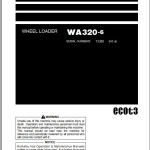 Komatsu WA320-6 Operation & Maintenance Manual PEN01861-00