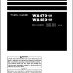 Komatsu WA470-6R WA480-6R Operation & Maintenance Manual PEN01875-00