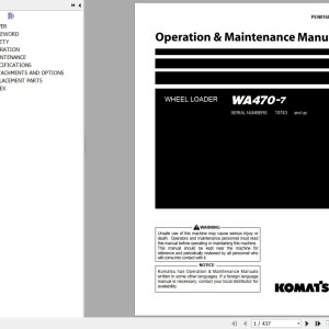 Komatsu WA470-7 Operation & Maintenance Manual PEN01687-02