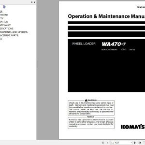 Komatsu WA470-7 Operation & Maintenance Manual PEN01687-03