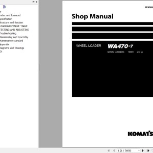 Komatsu WA470-7 Shop Manual SEN06006-16