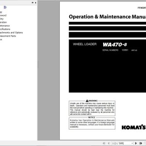 Komatsu WA470-8 Operation & Maintenance Manual PEN02050-00