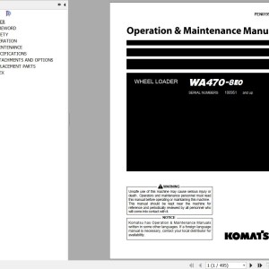 Komatsu WA470-8E0 Operation & Maintenance Manual PEN01950-00