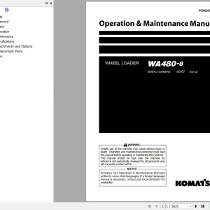 Komatsu WA480-8 Operation & Maintenance Manual PEN02052-00