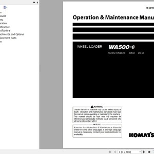 Komatsu WA500-8 Operation & Maintenance Manual PEN01902-01