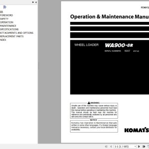 Komatsu WA900-8R Operation & Maintenance Manual PEN01529-04