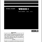 Komatsu WD600-6 Operation & Maintenance Manual TEN00461-17
