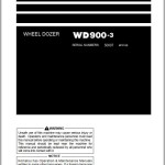 Komatsu WD900-3 Operation & Maintenance Manual PEN00162-07