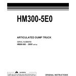 Komatsu HM300-5E0 Operation & Maintenance Manual EENAM03880