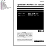 Komatsu HM400-3M0 Operation & Maintenance Manual TEN00618-18
