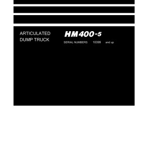 Komatsu HM400-5 Field Assembly Instruction GEN00163-05