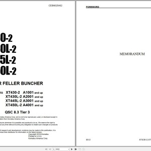 Komatsu Crawler Feller Bunchers Harvesters 354 MB PDF Full Manual