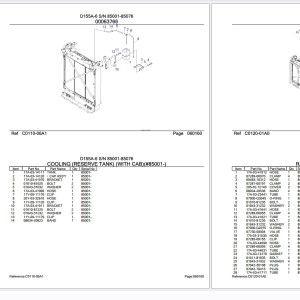 Komatsu D155A-6 85001-85076 Parts Catalog