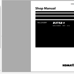 Komatsu D375A-8 Shop Manual SEN06708-06 2021