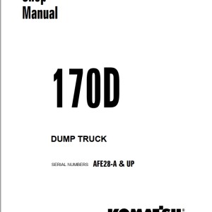 Komatsu 170D Shop Manual DG536-1