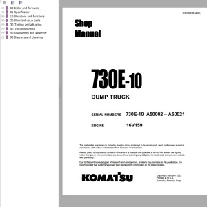 Komatsu 730E-10 Shop Manual CEBM033405